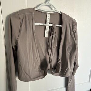 Lululemon Ballet Wrapped Long Sleeve Crop Top - Size Medium